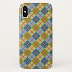 Teal Blue Gold Yellow Magenta Pattern Case-Mate iPhone Case