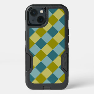 Teal Blue Gold Yellow Pattern