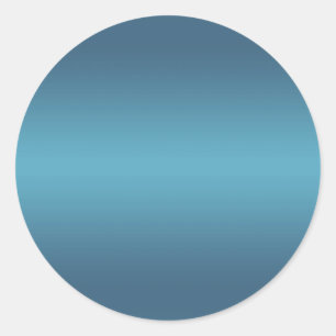 Teal Blue Gradient - Customised Turquoise Template Classic Round Sticker