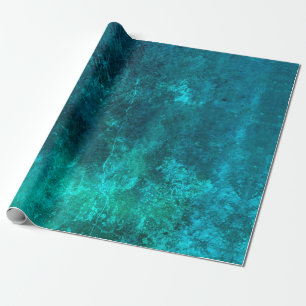 teal blue green deep saturated rustic texture wrapping paper