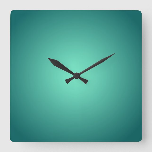 Teal Blue Green Light to Dark Shades  Square Wall Clock (Front)