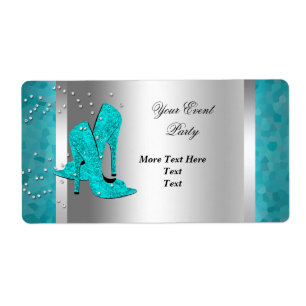 Teal Blue High Heel Shoes Silver Event
