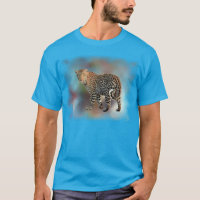 Teal Blue Leopard Modern Elegant Template Trendy
