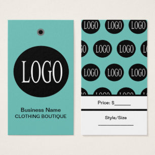 Teal Blue Logo Price Tags