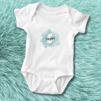 Teal Blue Monogram Baby Boy