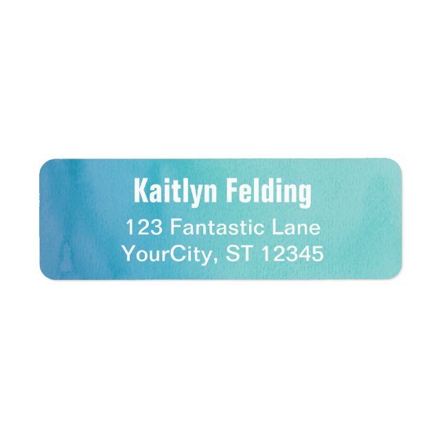 Teal & Blue Ombre Watercolor Matching Design (Front)