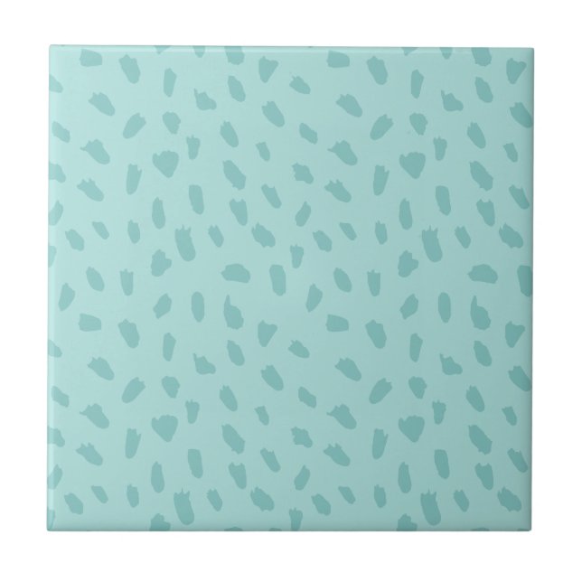 Teal Blue Pattern Tile (Front)