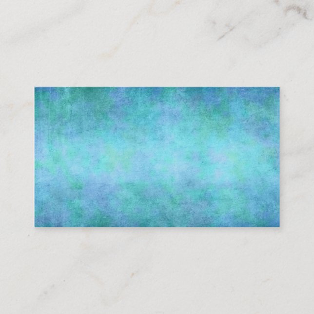 Teal Blue, Purple, Aqua, and Violet Watercolor Business Card (Front)