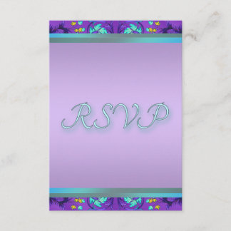 Teal Blue Purple RSVP Template