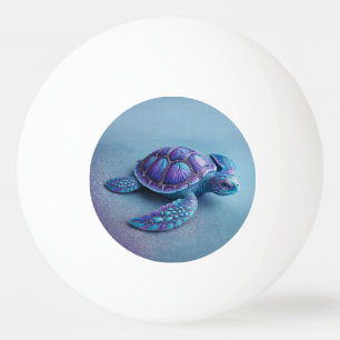 Teal Blue Purple Turtle Colorful Sea Turtle Ping Pong Ball