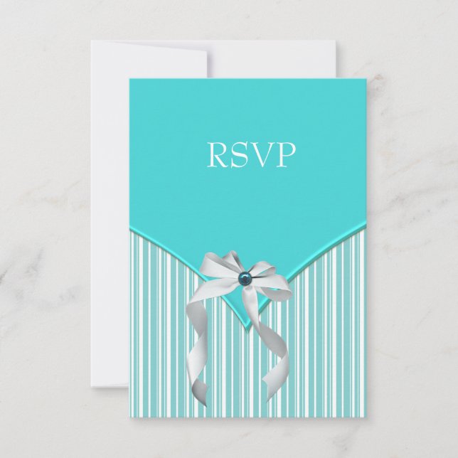 Teal Blue RSVP Card (Front)