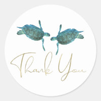 Teal Blue Sea Turtles Elegant Gold Beach Wedding