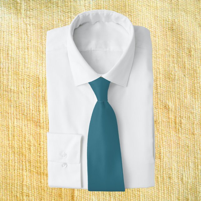 Teal Blue Solid Color Tie (Creator Uploaded)