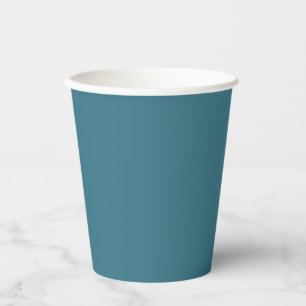 Teal Blue Solid Colour Paper Cups