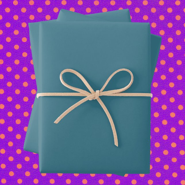 Teal Blue Solid Colour Wrapping Paper Sheet (Creator Uploaded)