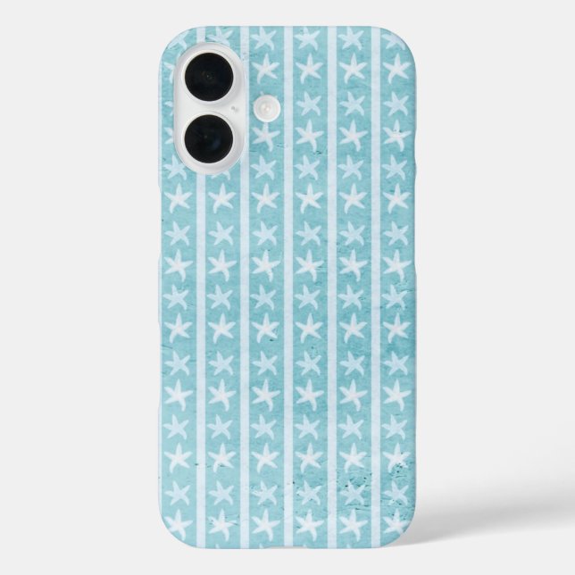 Teal Blue Starfish Beachy Phone Case (Back)