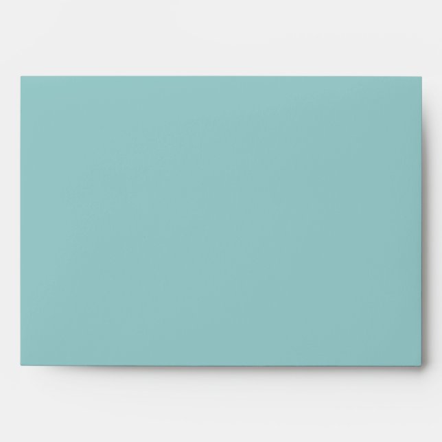 Teal Blue w Polkadot Inside Invitation Envelope (Front)