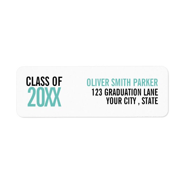  Teal bold graduation custom YEAR (Front)
