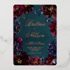 Teal Bordeaux Sapphire Jewel Tone Wedding Gold