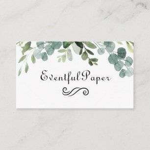 Teal Bouquet - Business Card