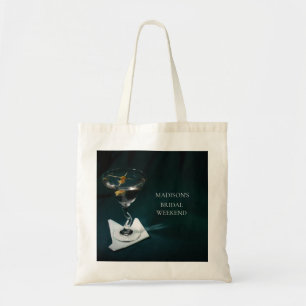 Teal Bridal Party Wedding Weekend Martini Tote Bag