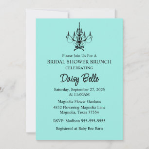 Teal Bride & Co. Bridal Shower Brunch Invitation
