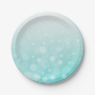 Teal  Bubbles Small Cake Paper Plates