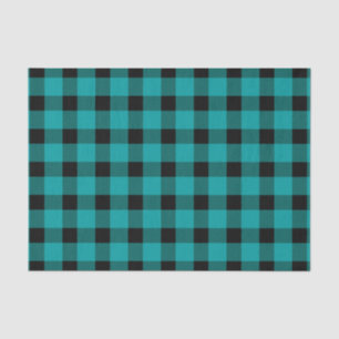 Teal Buffalo Country Lumberjack Plaid Tissue Paper