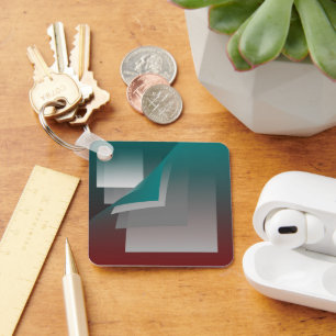 Teal burgundy grey pages key ring