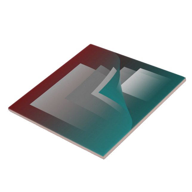 Teal burgundy grey pages tile (Side)