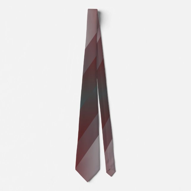 teal burgundy grey triangle tie (Front)