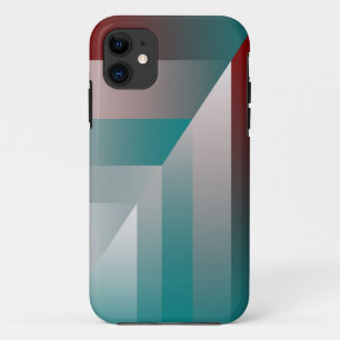 teal burgundy grey triangles Case-Mate iPhone case