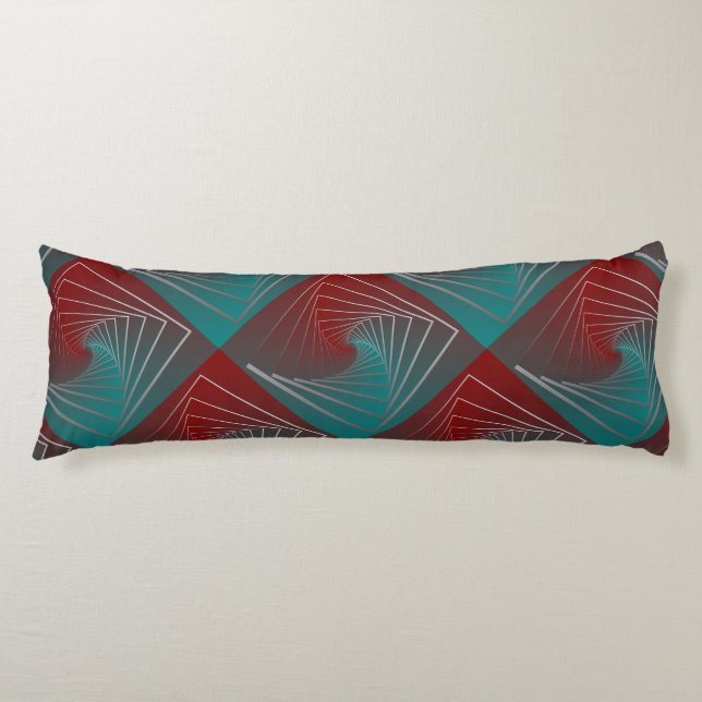 teal burgundy spin body cushion (Front)