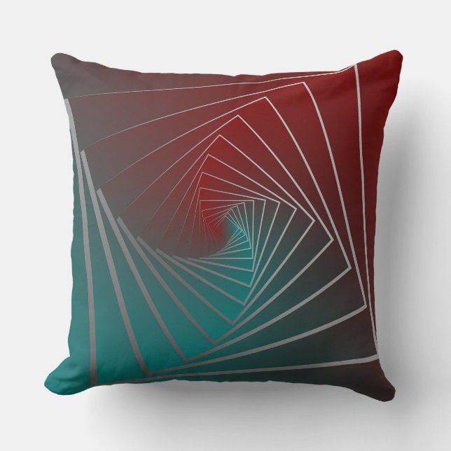 teal burgundy spin cushion (Front)