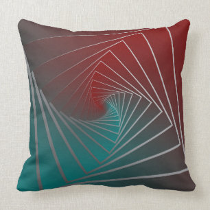 teal burgundy spin cushion