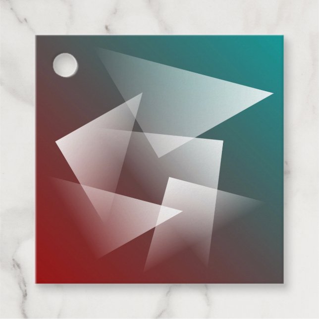 teal burgundy white favour tags (Front)