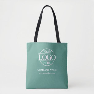 Teal Business Corporate Company Logo Promotional Tote Bag