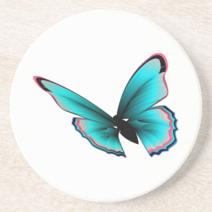 Teal Butterfly Coaster