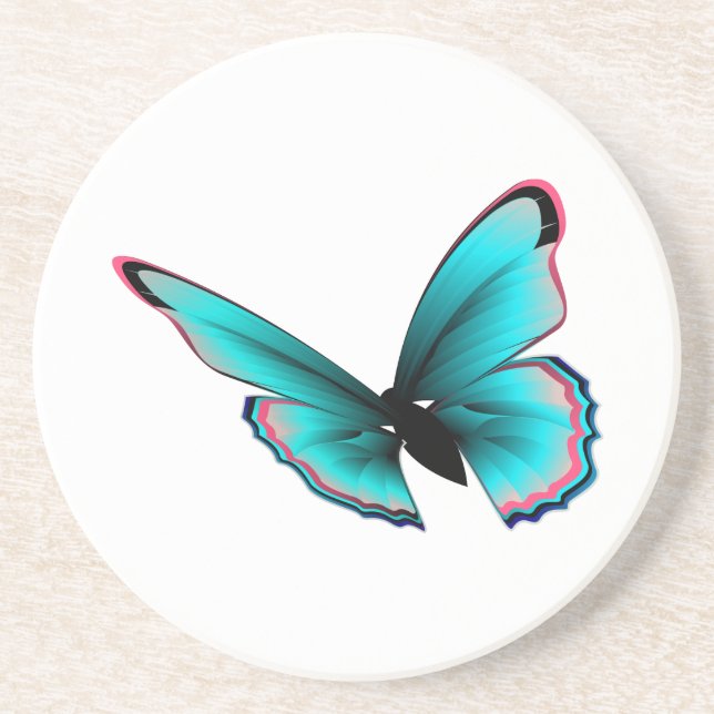 Teal Butterfly Coaster (Front)