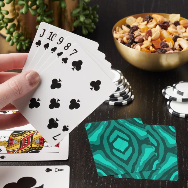 Teal Camo   Playing Cards (In Situ)