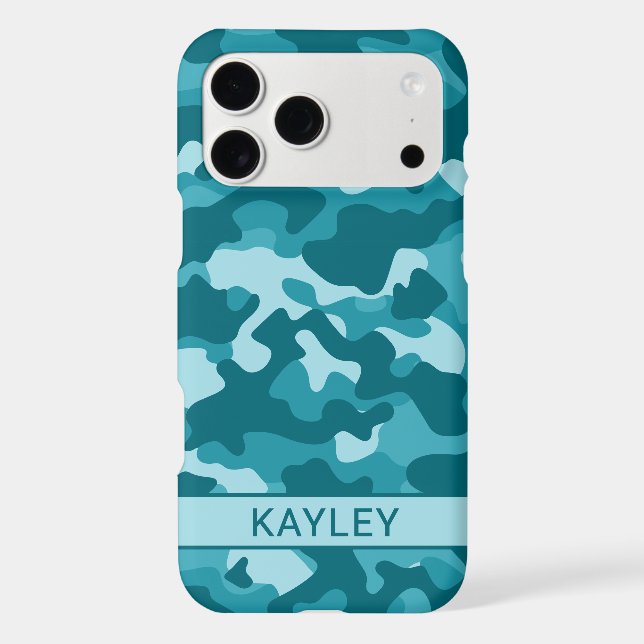 Teal Camouflage Personalised (Back)