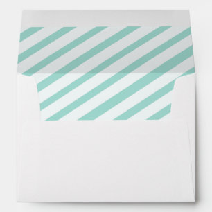 Teal Carnival Stripes Lined Envelopes