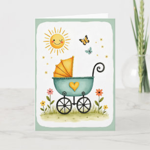 Teal Carriage Sweet Fathers Day Card