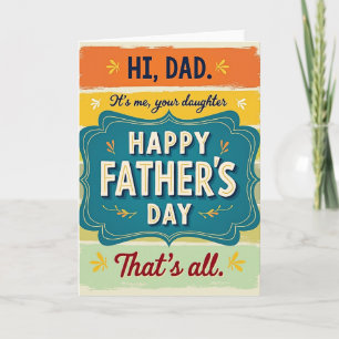 Teal Cartouche Fathers Day Card