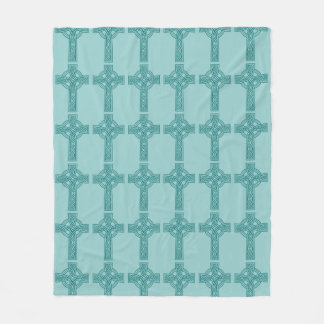 Teal Celtic Cross Blanket