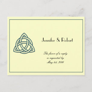 Teal Celtic Knot RSVP Postcard