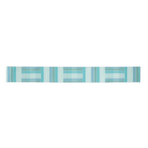 Teal Chequered and Striped Gift Ribbon Satin Ribbon
