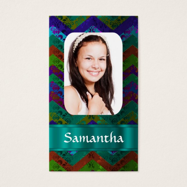 Teal chevron photo template (Front)