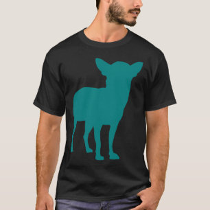 Teal Chihuahua Silhouette T-Shirt
