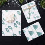 Teal Christmas Mittens, Ice Skates and Hats Wrapping Paper Sheet<br><div class="desc">Enjoy gift giving with this Teal Christmas Mittens,  Ice Skates and Hats Wrapping Paper Sheets.</div>